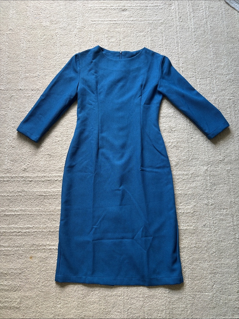 SHEIN Teal Blue Midi Sheath Dress